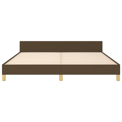 Giroletto senza Materasso Marrone Scuro 160x200 cm Tessuto