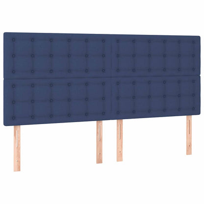 Giroletto con Testiera Blu 180x200 cm in Tessuto