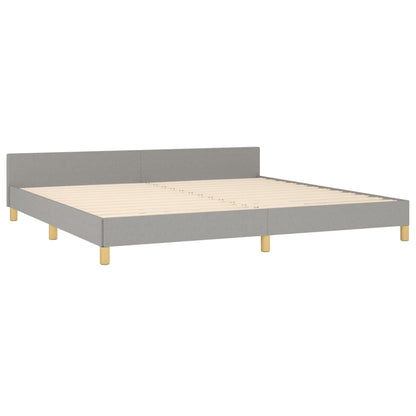 Giroletto senza Materasso Grigio Chiaro 200x200 cm Tessuto