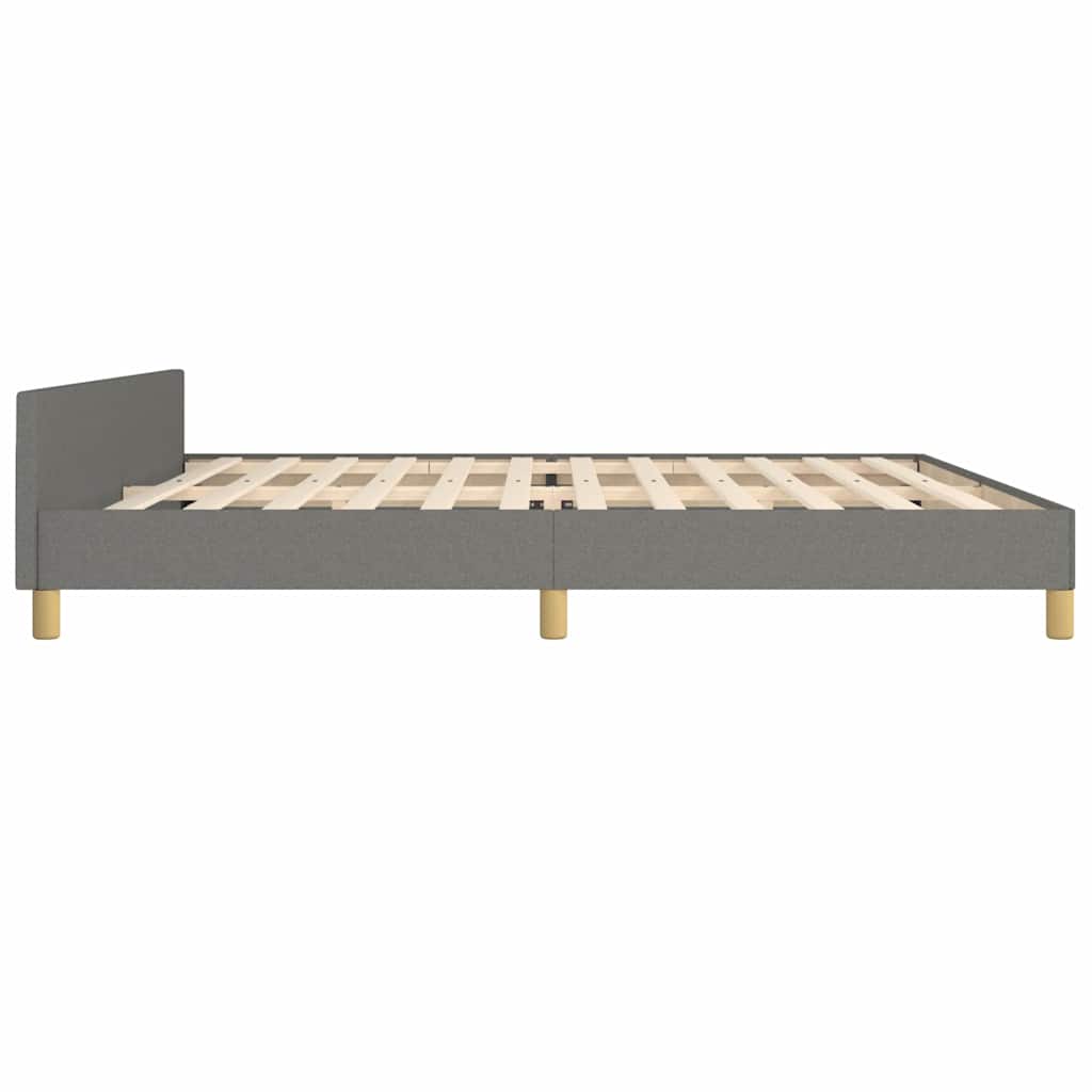 Giroletto senza Materasso Grigio Scuro 200x200 cm Tessuto