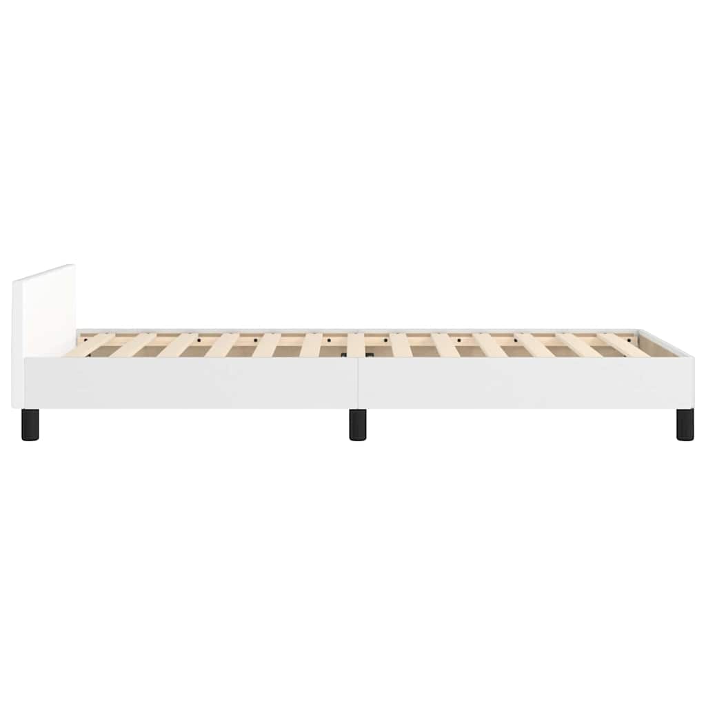Giroletto con Testiera Bianco 80x200 cm in Similpelle