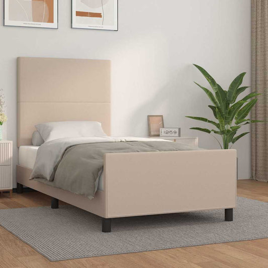 Giroletto con Testiera Cappuccino 90x190 cm in Similpelle