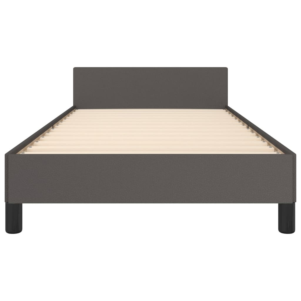 Giroletto con Testiera Crema 90x200 cm in Similpelle - homemem39