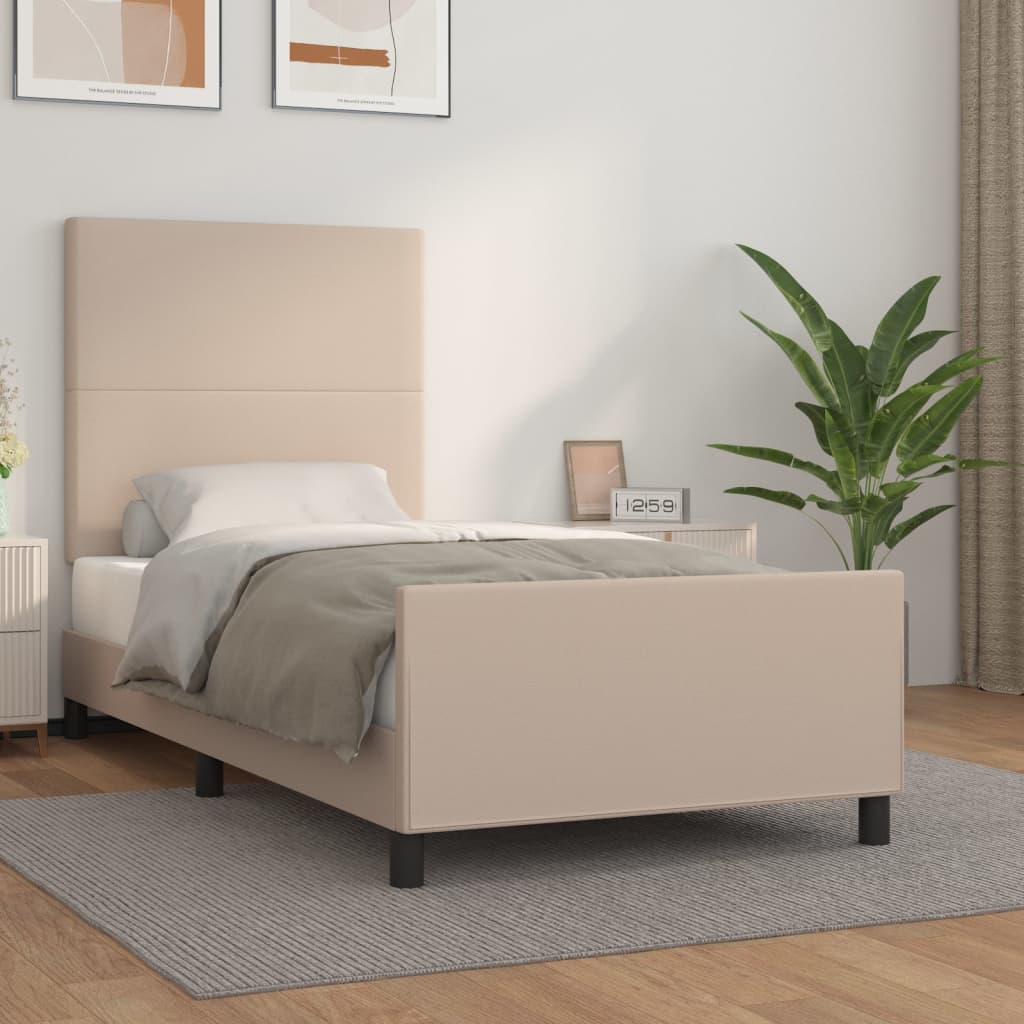 Giroletto con Testiera Cappuccino 100x200 cm in Similpelle | homemem39