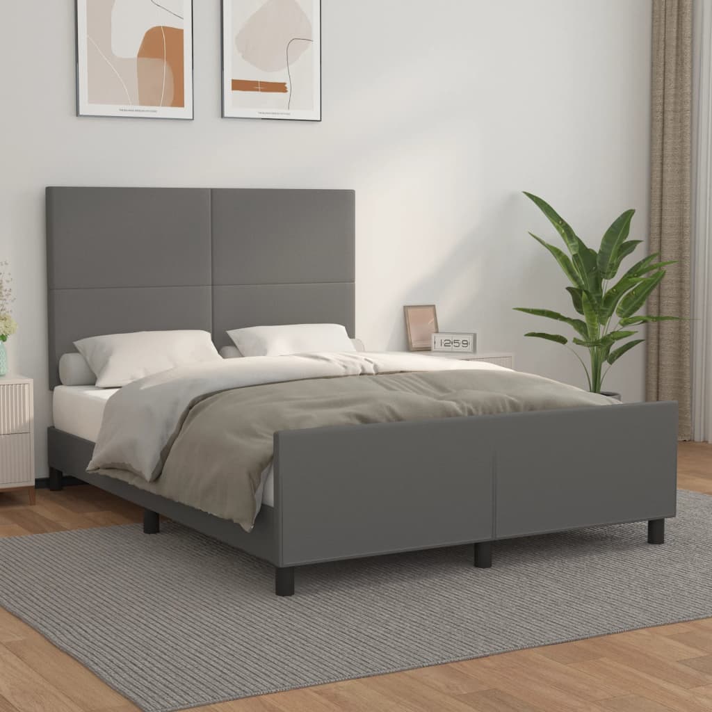 Giroletto con Testiera Crema 140x190 cm in Similpelle | homemem39