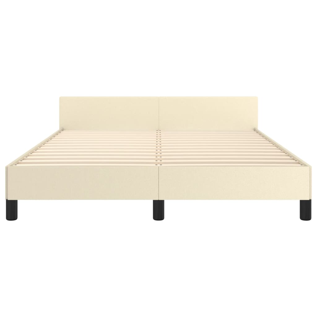Giroletto con Testiera Crema 140x200 cm in Similpelle | homemem39