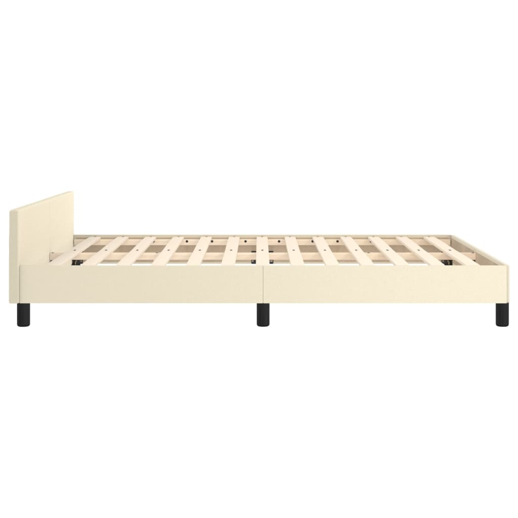 Giroletto con Testiera Crema 140x200 cm in Similpelle | homemem39