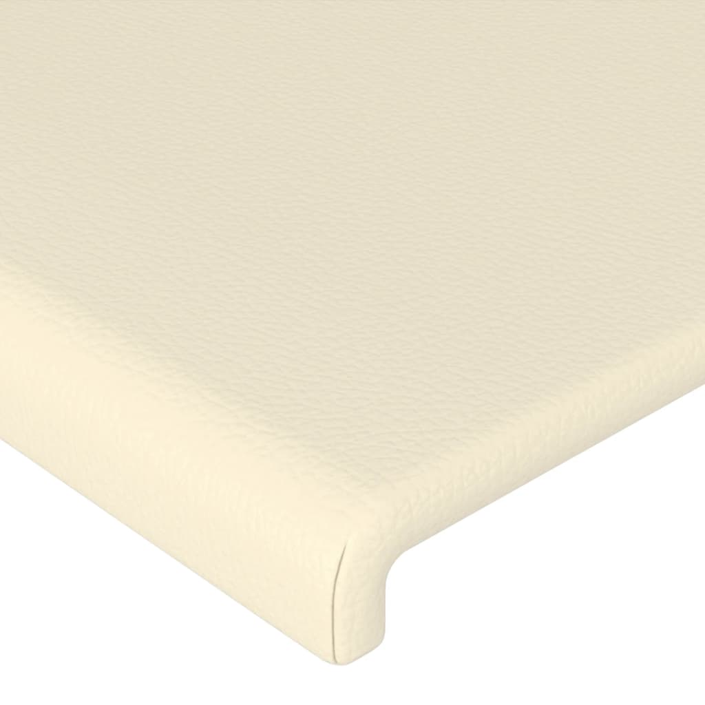 Giroletto con Testiera Crema 160x200 cm in Similpelle - homemem39