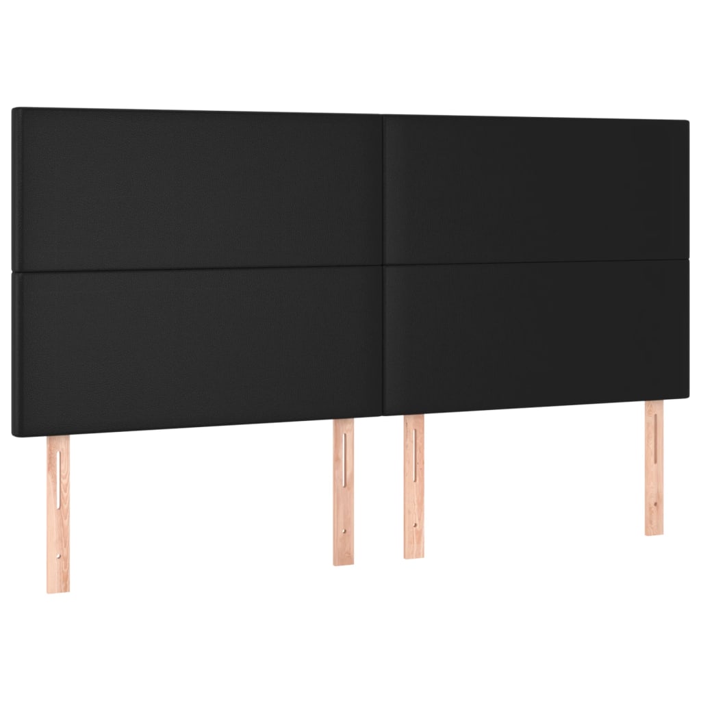 Giroletto con Testiera Nero 180x200 cm in Similpelle | homemem39