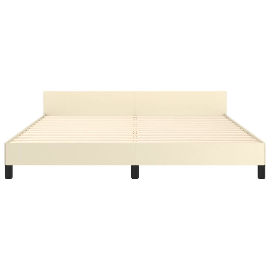 Giroletto con Testiera Crema 180x200 cm in Similpelle | homemem39
