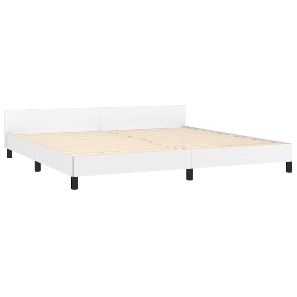 Giroletto con Testiera Bianco 200x200 cm in Similpelle