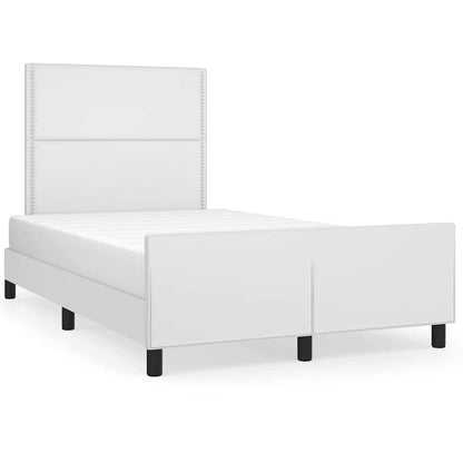 Giroletto con Testiera Bianco 120x200 cm in Similpelle