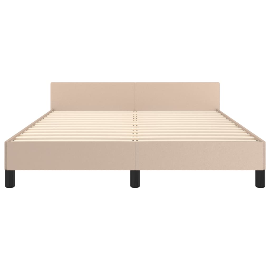 Giroletto con Testiera Cappuccino 140x190 cm in Similpelle - homemem39