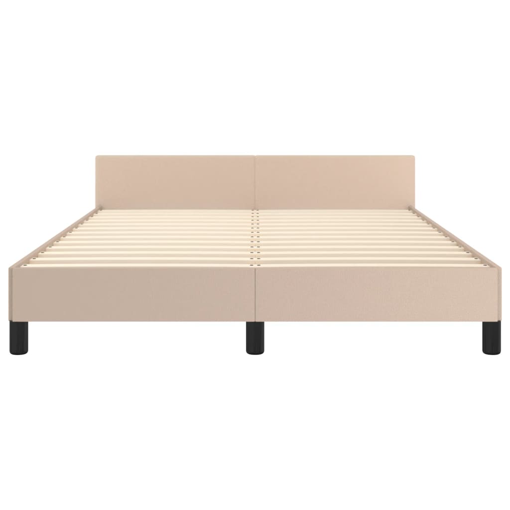 Giroletto con Testiera Cappuccino 140x200 cm in Similpelle - homemem39