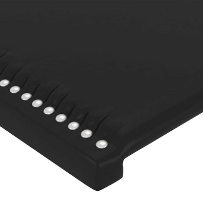 Giroletto con Testiera Nero 200x200 cm in Similpelle