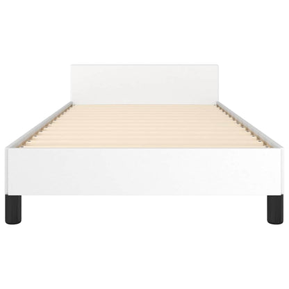 Giroletto con Testiera Bianco 80x200 cm in Similpelle