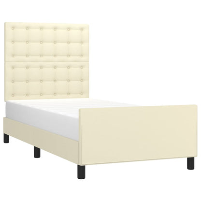 Giroletto con Testiera Crema 80x200 cm in Similpelle | homemem39