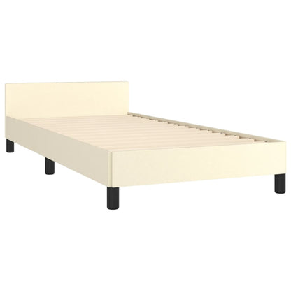 Giroletto con Testiera Crema 80x200 cm in Similpelle | homemem39