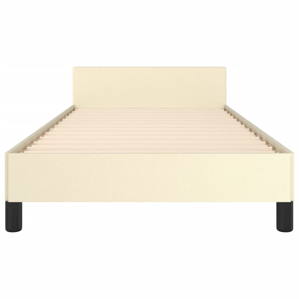 Giroletto con Testiera Crema 80x200 cm in Similpelle | homemem39