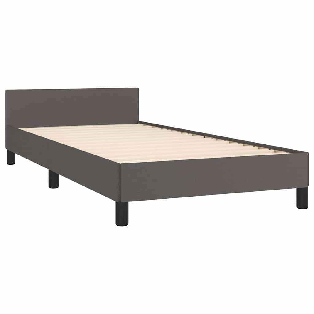Giroletto con Testiera Crema 90x190 cm in Similpelle