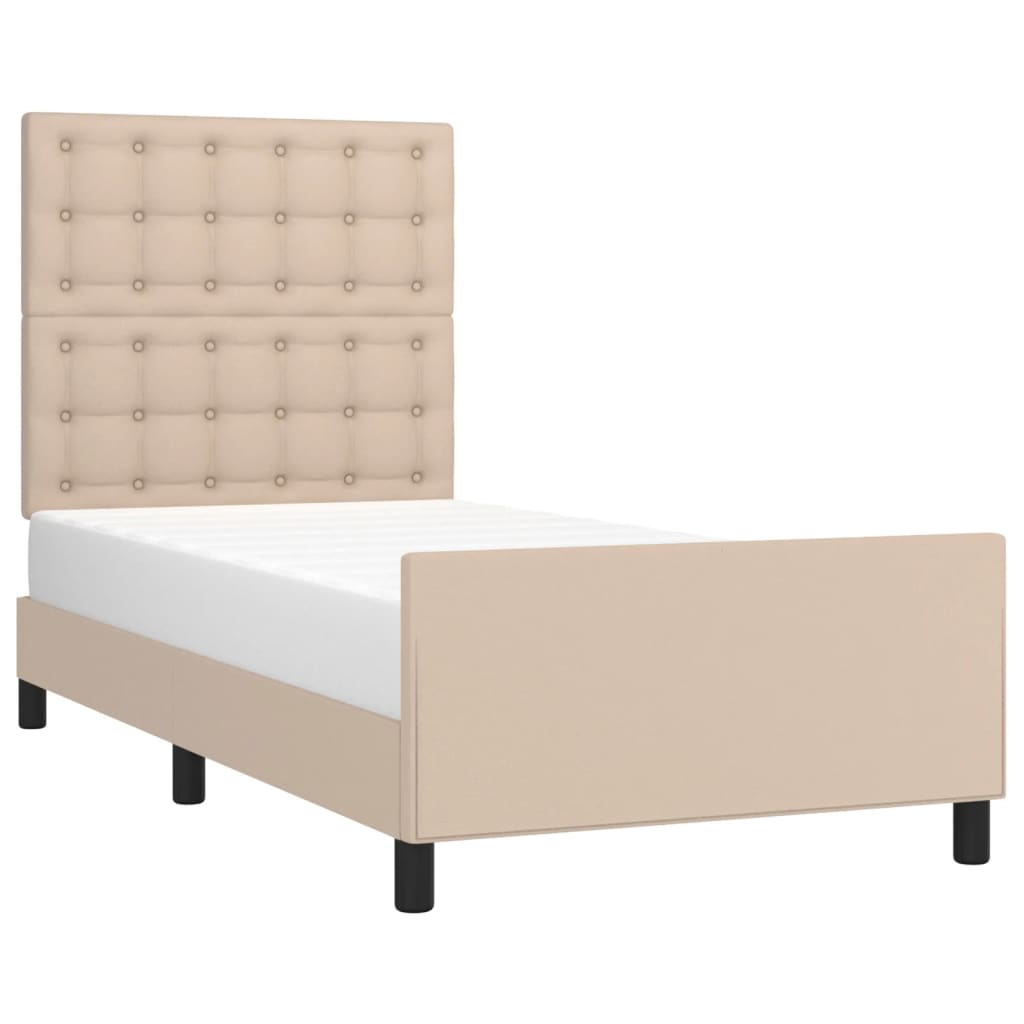 Giroletto con Testiera Cappuccino 90x190 cm in Similpelle | homemem39