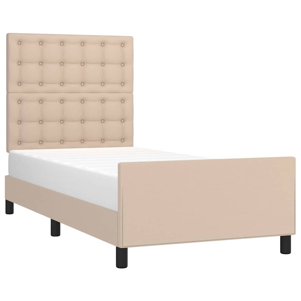 Giroletto con Testiera Cappuccino 100x200 cm in Similpelle