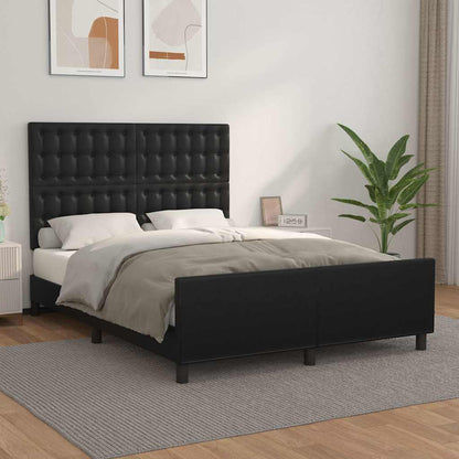 Giroletto con Testiera Nero 140x190 cm in Similpelle
