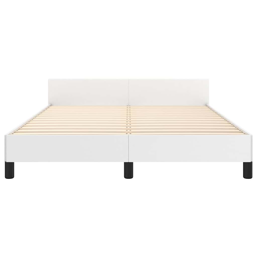 Giroletto con Testiera Bianco 140x190 cm in Similpelle
