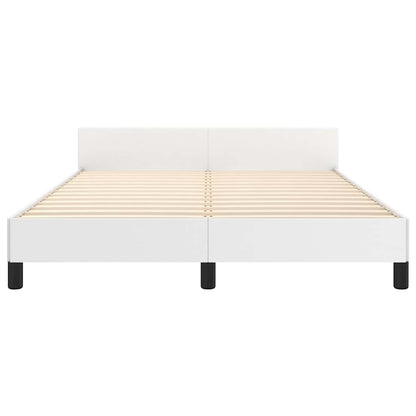 Giroletto con Testiera Bianco 140x200 cm in Similpelle
