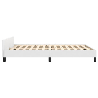 Giroletto con Testiera Bianco 140x200 cm in Similpelle