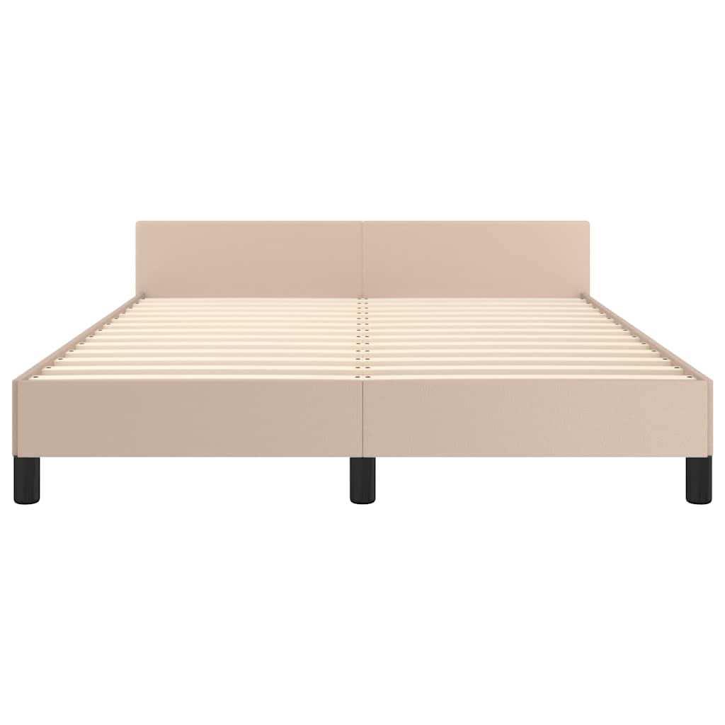 Giroletto con Testiera Cappuccino 140x200 cm in Similpelle
