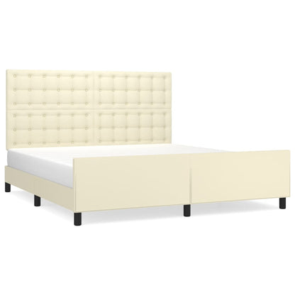 Giroletto con Testiera Crema 160x200 cm in Similpelle | homemem39