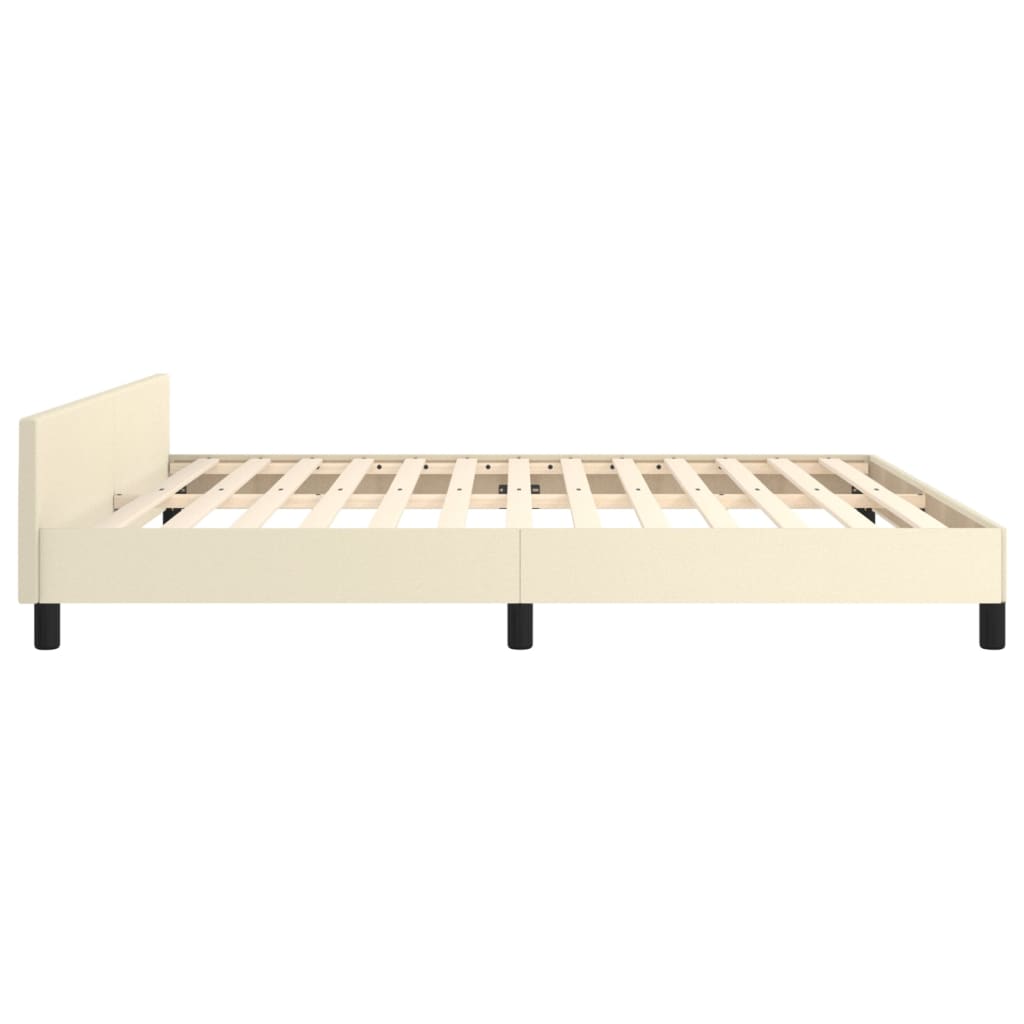 Giroletto con Testiera Crema 160x200 cm in Similpelle | homemem39
