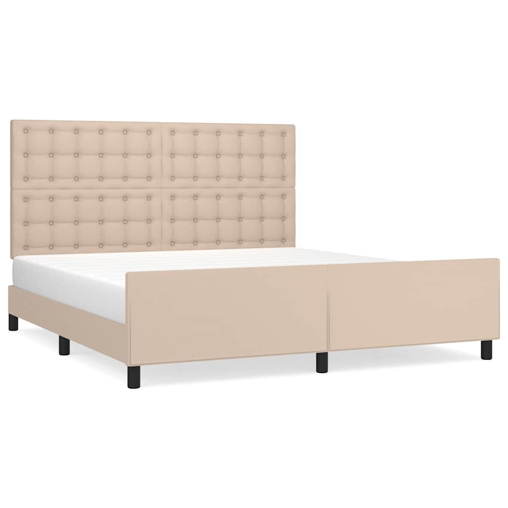 Giroletto con Testiera Cappuccino 160x200 cm in Similpelle