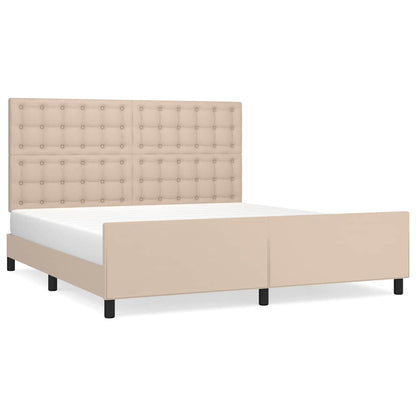 Giroletto con Testiera Cappuccino 160x200 cm in Similpelle