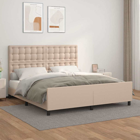 Giroletto con Testiera Cappuccino 160x200 cm in Similpelle