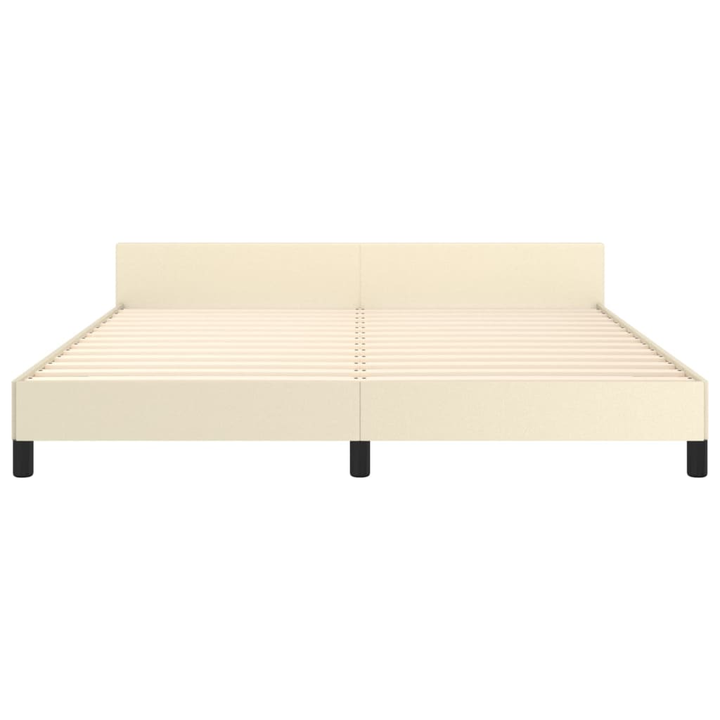 Giroletto con Testiera Crema 180x200 cm in Similpelle | homemem39