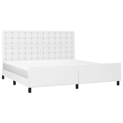 Giroletto con Testiera Bianco 200x200 cm in Similpelle