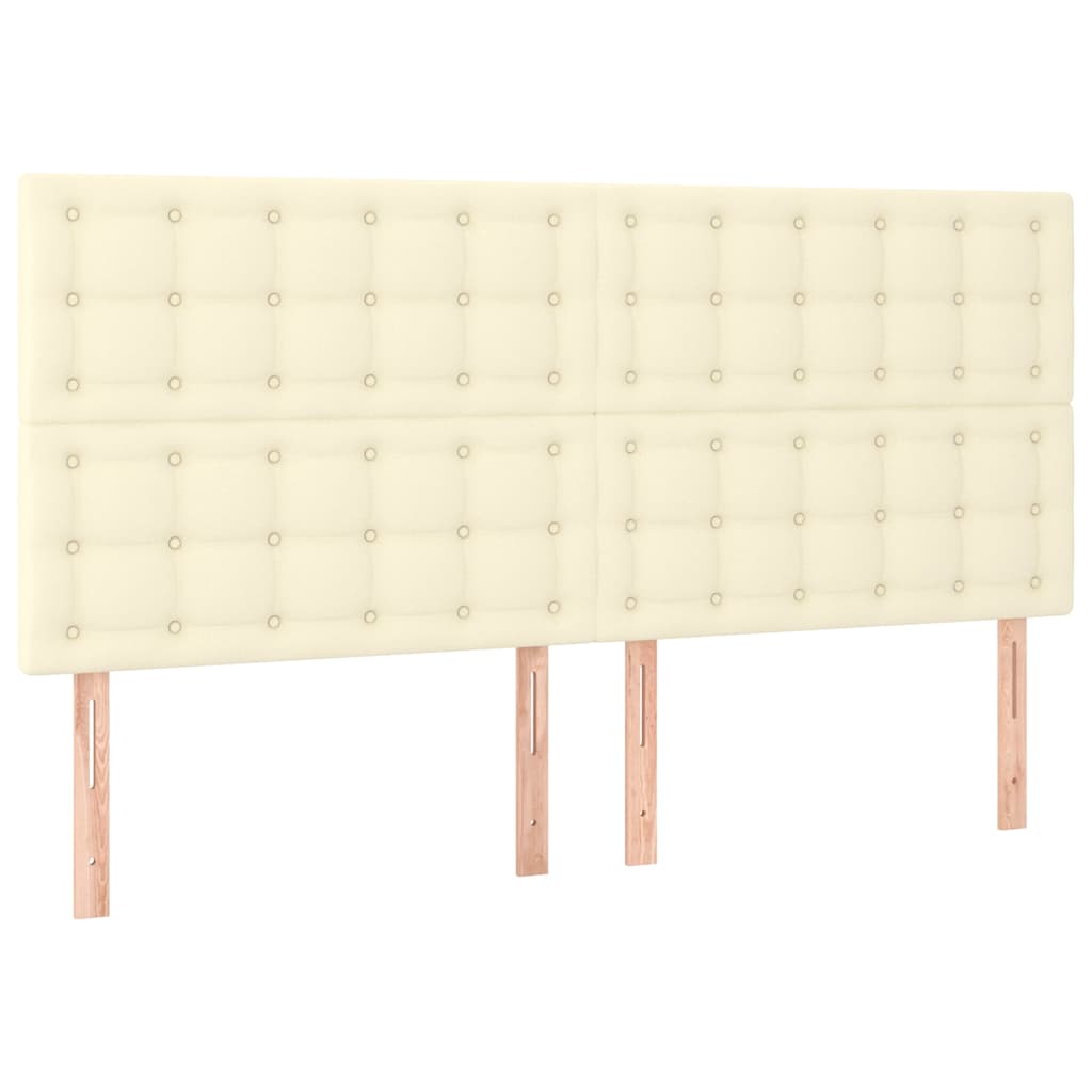 Giroletto con Testiera Crema 200x200 cm in Similpelle