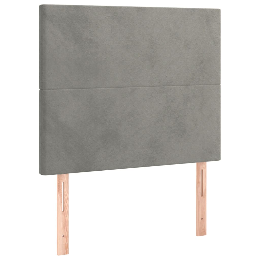 Giroletto senza Materasso Grigio Chiaro 80x200 cm Velluto - homemem39