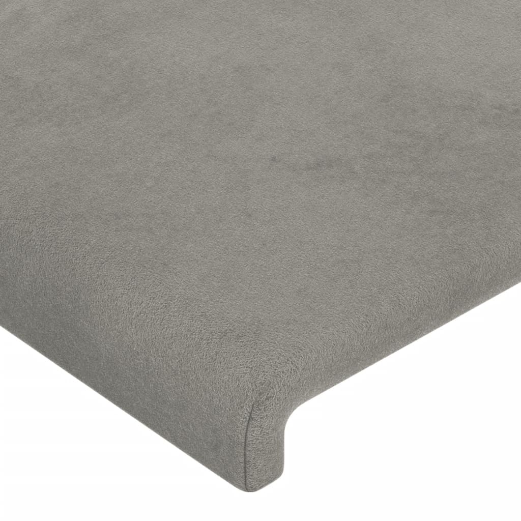 Giroletto senza Materasso Grigio Chiaro 90x190 cm Velluto - homemem39