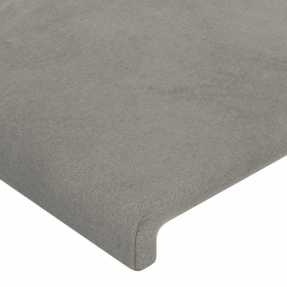 Giroletto senza Materasso Grigio Chiaro 90x190 cm Velluto - homemem39