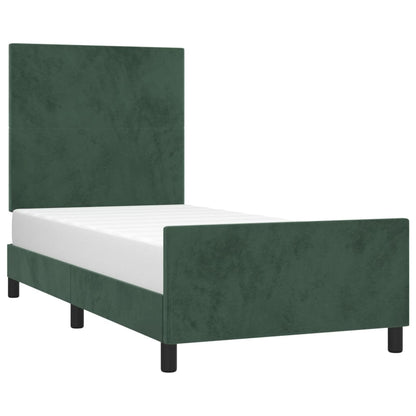 Giroletto senza Materasso Verde Scuro 90x190 cm in Velluto - homemem39
