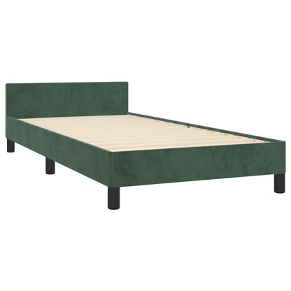 Giroletto senza Materasso Verde Scuro 90x200 cm in Velluto - homemem39