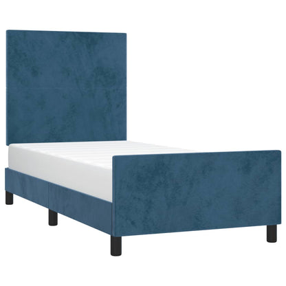 Giroletto senza Materasso Blu Scuro 90x200 cm in Velluto - homemem39