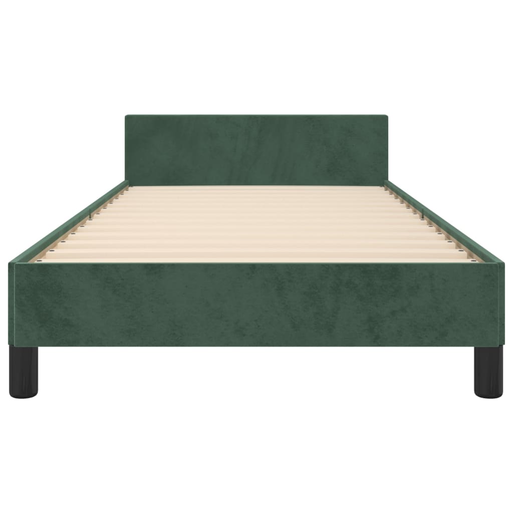 Giroletto senza Materasso Verde Scuro 100x200 cm in Velluto - homemem39