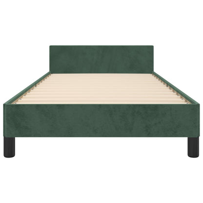 Giroletto senza Materasso Verde Scuro 100x200 cm in Velluto - homemem39
