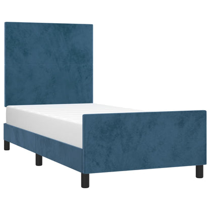 Giroletto senza Materasso Blu Scuro 100x200 cm in Velluto - homemem39