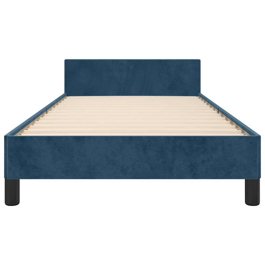Giroletto senza Materasso Blu Scuro 100x200 cm in Velluto