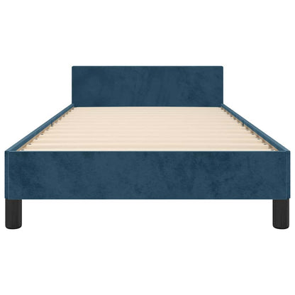 Giroletto senza Materasso Blu Scuro 100x200 cm in Velluto